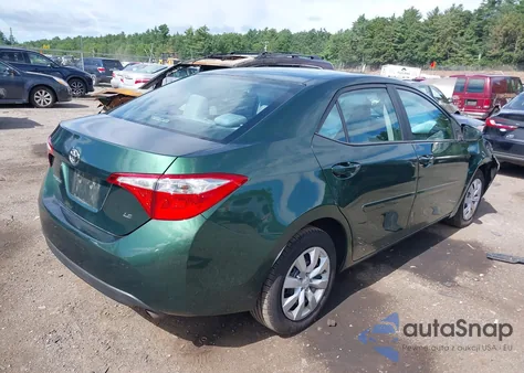 2015 Toyota Corolla Le из США, поврежденный, VIN 5YFBURHE4FP300348